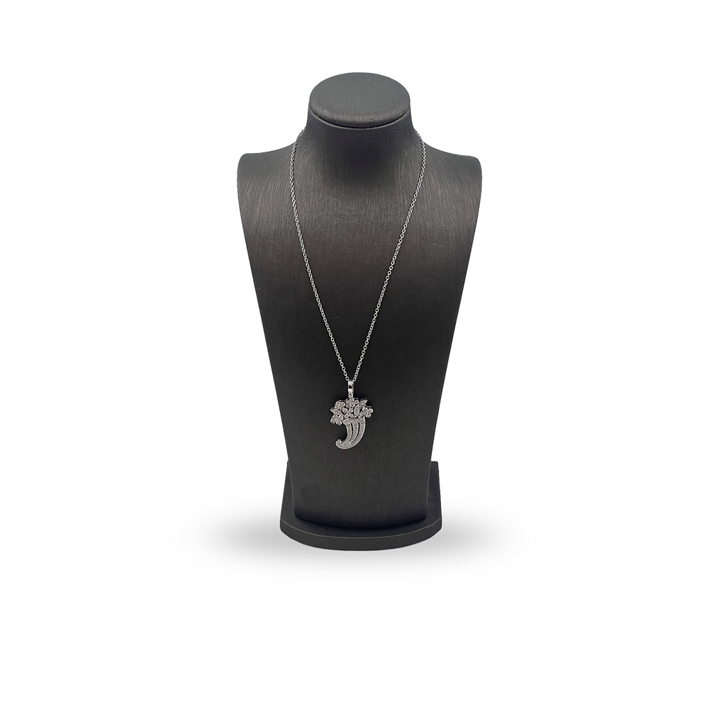 Collana oro bianco cornucopia
